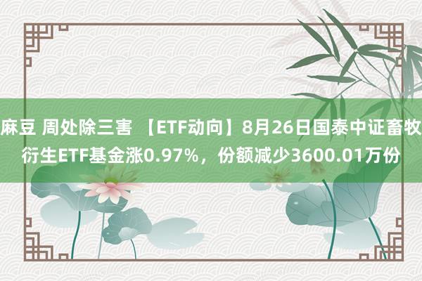 麻豆 周处除三害 【ETF动向】8月26日国泰中证畜牧衍生ETF基金涨0.97%,份额减少3600.01万份