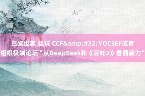 巴黎世家 丝袜 CCF&#32;YOCSEF成皆组织极端论坛“从DeepSeek和《哪吒2》看翻新力”