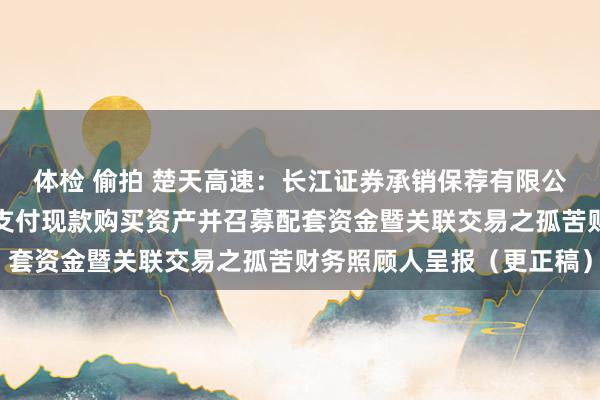 体检 偷拍 楚天高速：长江证券承销保荐有限公司对于公司刊行股份及支付现款购买资产并召募配套资金暨关联交易之孤苦财务照顾人呈报（更正稿）