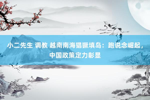 小二先生 调教 越南南海猖獗填岛：跑说念崛起，中国政策定力彰显