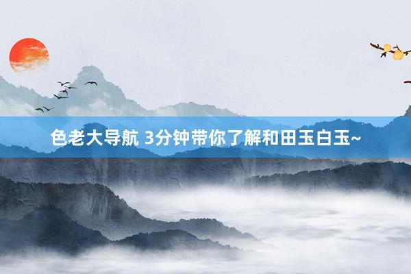 色老大导航 3分钟带你了解和田玉白玉~