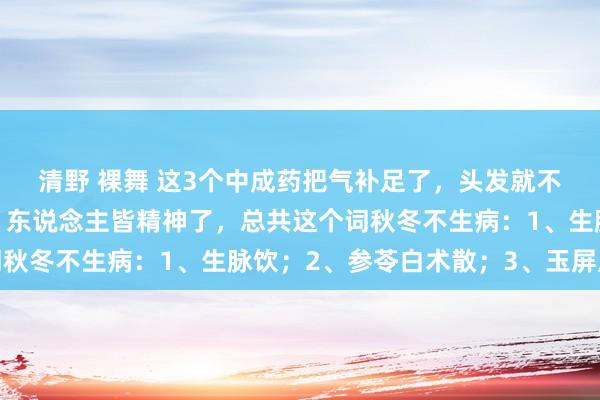 清野 裸舞 这3个中成药把气补足了，头发就不脱了，白首也转黑了，东说念主皆精神了，总共这个词秋冬不生病：1、生脉饮；2、参苓白术散；3、玉屏风散